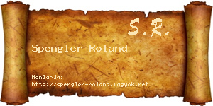 Spengler Roland névjegykártya